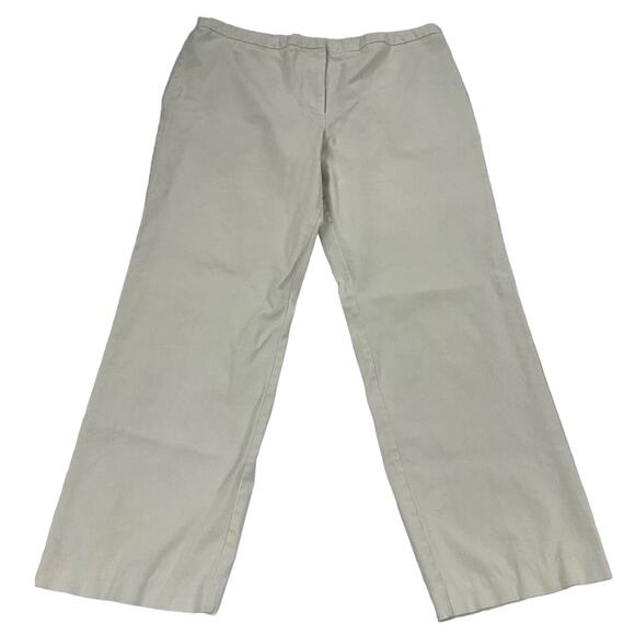 Chico’s Women Stretch White Jeans Straight Leg Flat Hook and Eye Closure Size 3 - Picture 1 of 7